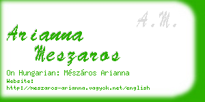 arianna meszaros business card